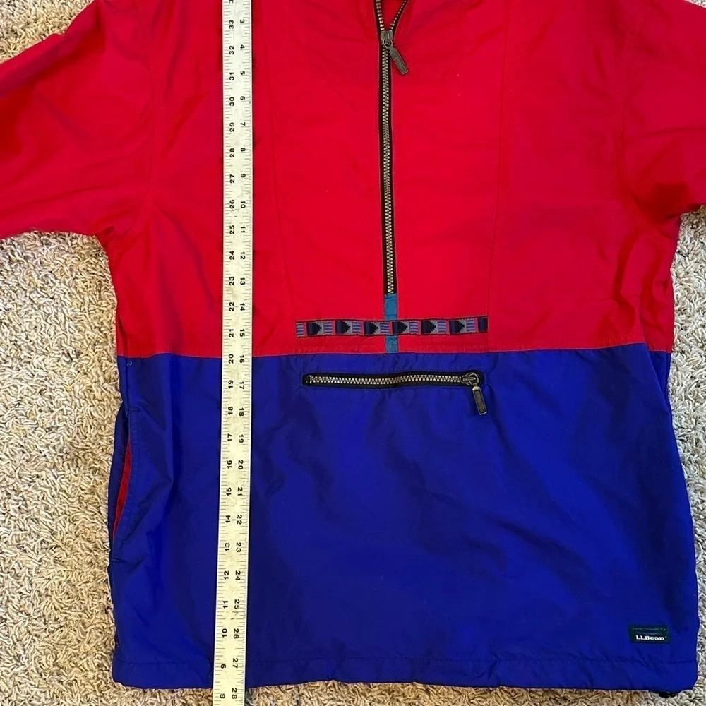 Vintage L.L. Bean Kid’s XL Red/Blue Tribal Design Zip Pullover Gorpcore Jacket